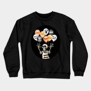 Cute Halloween Skeleton Halloween Balloons Cute Halloween Gifts Crewneck Sweatshirt